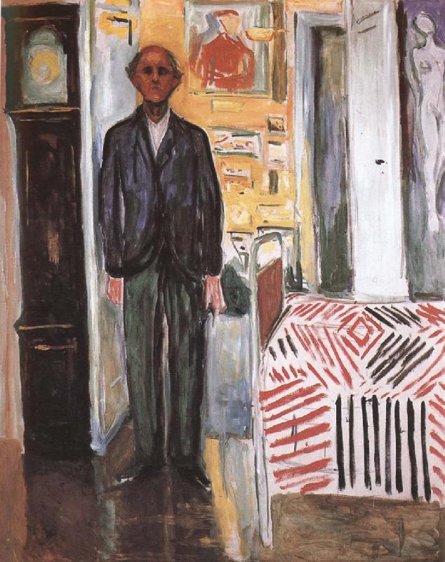 Edvard Munch Clock and bed